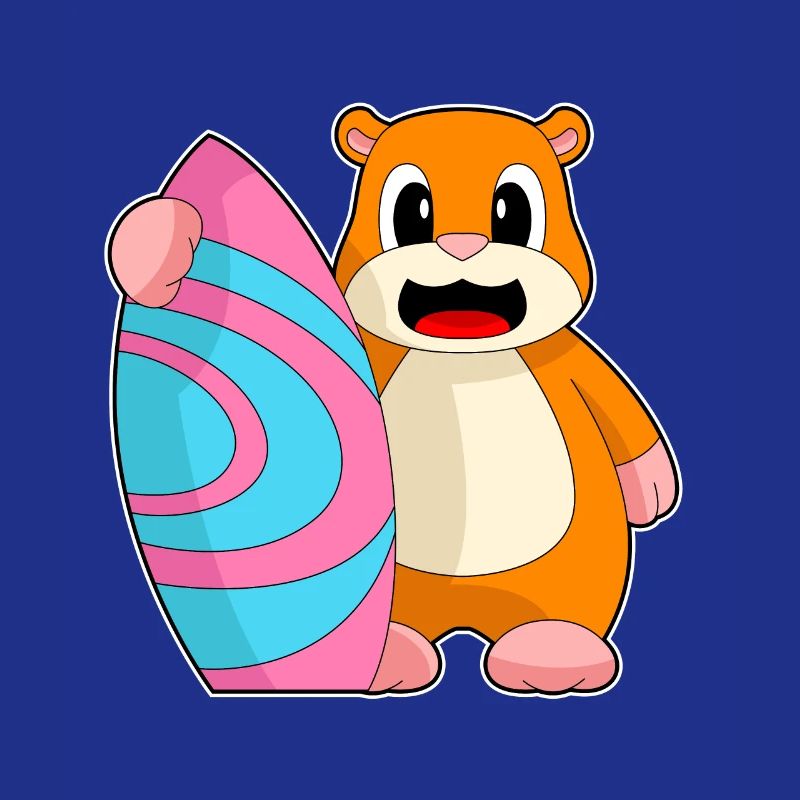 Hamster Surfer Surfboard