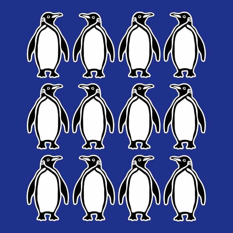 Minimalist Penguin Pattern Design