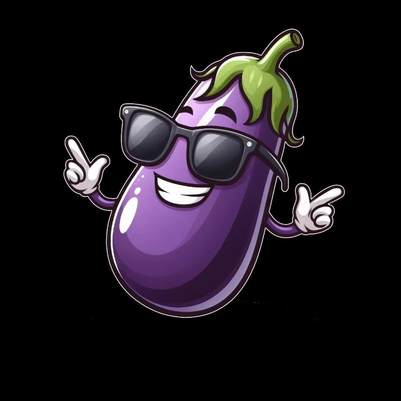 Cool Eggplant Sunglasses Summer Vegetables