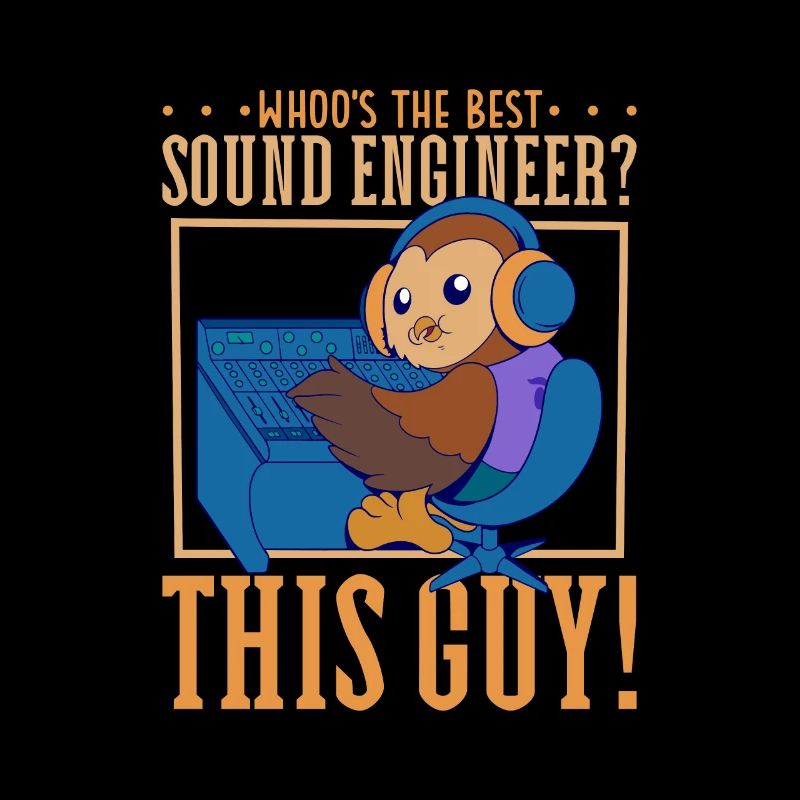 Eule am Mischpult - Sound Engineer