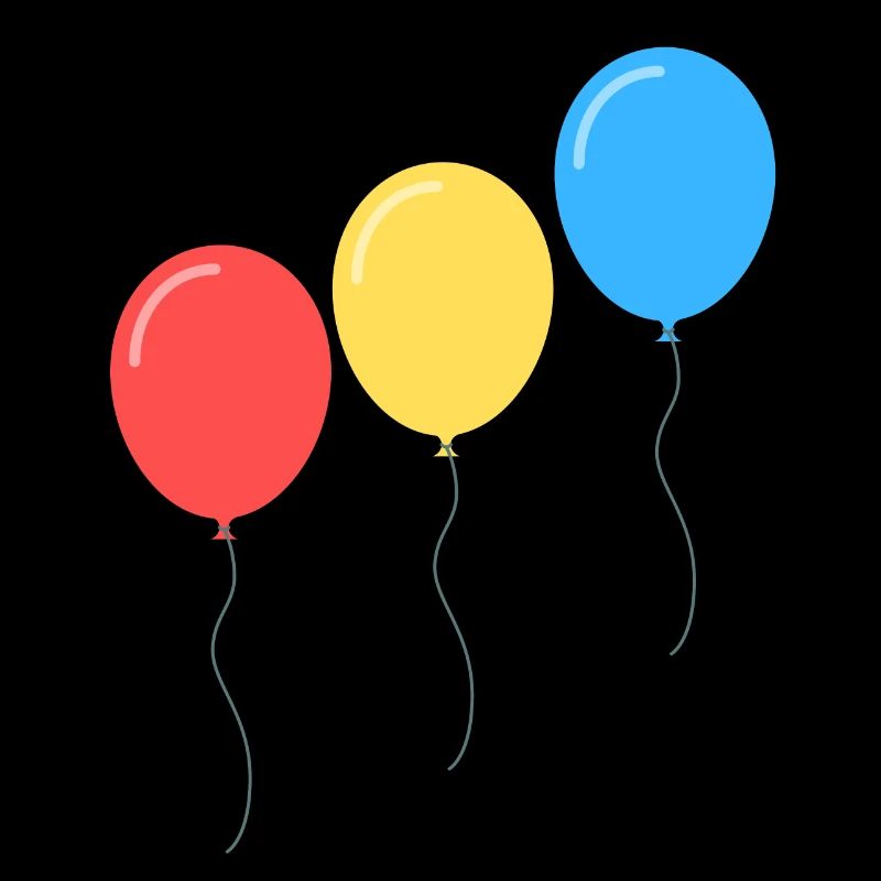 Three Bright Balloons Pop Art
