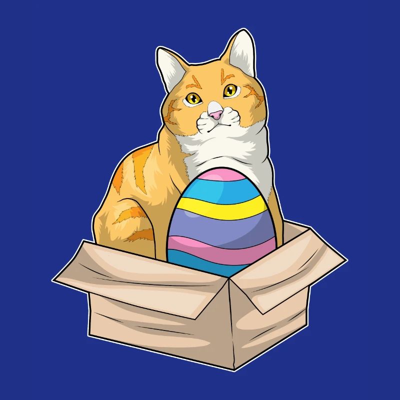 Oeuf de Pâques pour chat