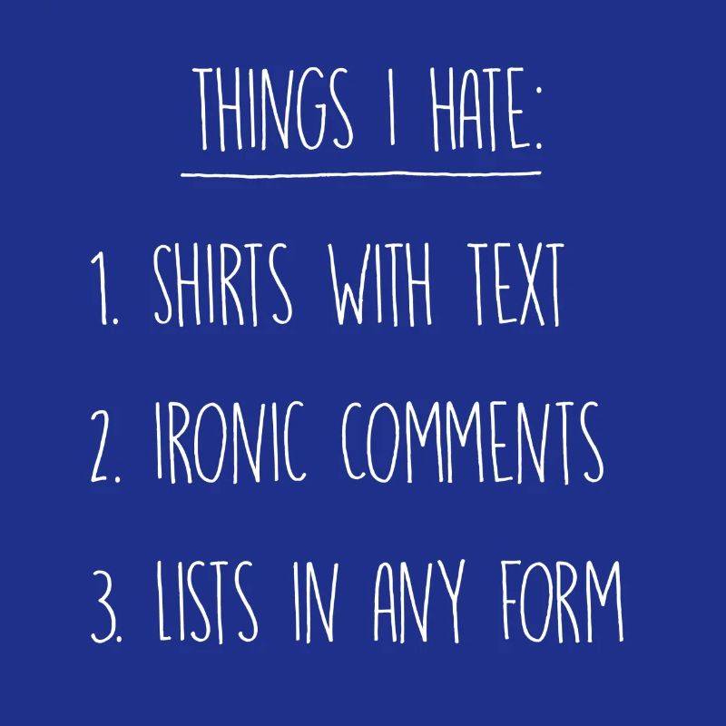 Things I hate