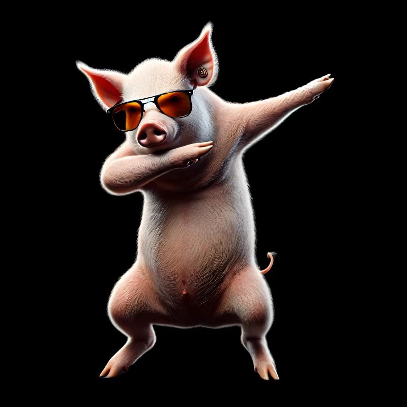 Funny Dabbing Pig Farmer Animal Lover Dab