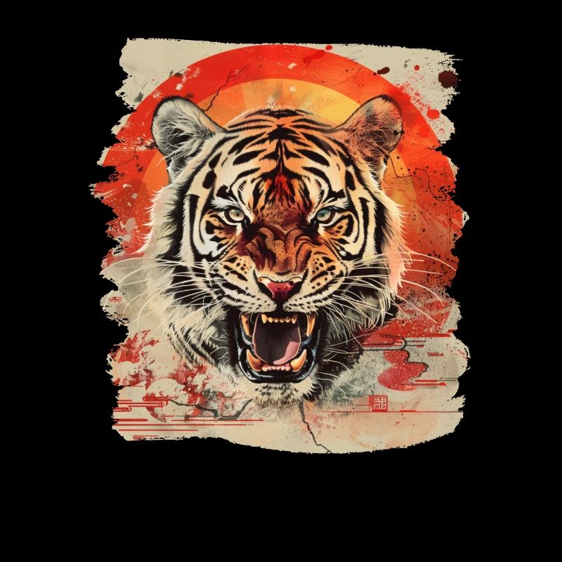 80s Retro Japanese Tiger