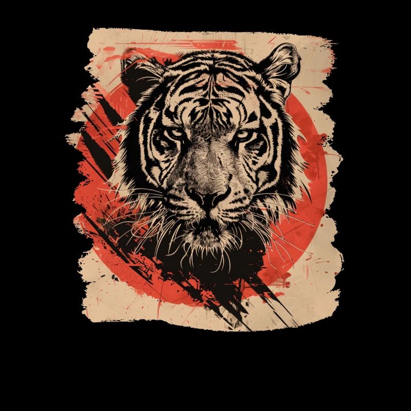 80s Retro Japanese Tiger
