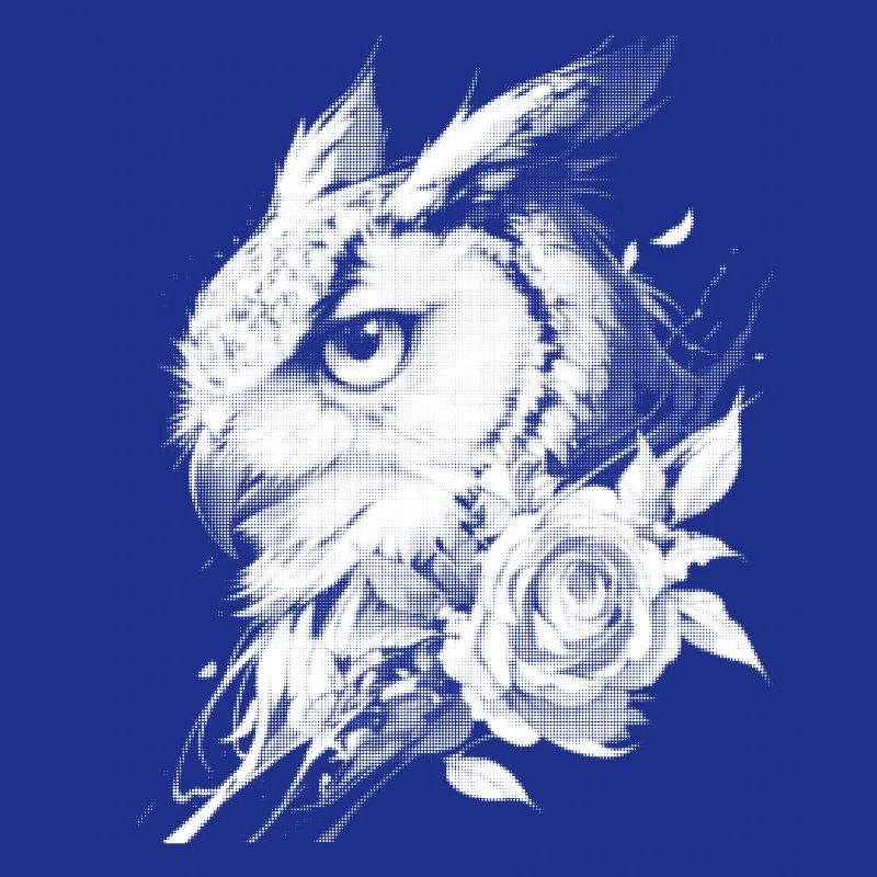 Rose Eule Blumen Ästhetik Nachteule Vogel Geschenk