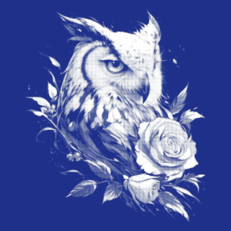 Blumen Rose Eule Ästhetik Nachteule Vogel Geschenk