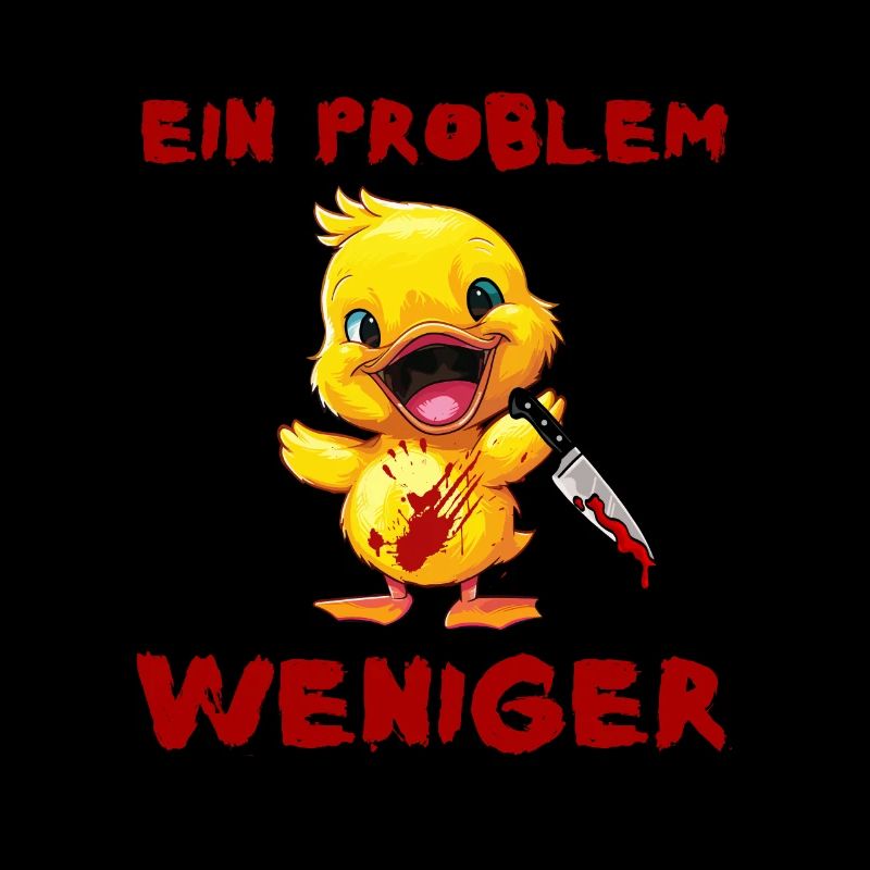 Ein Problem weniger - Ente mit Messer Halloween