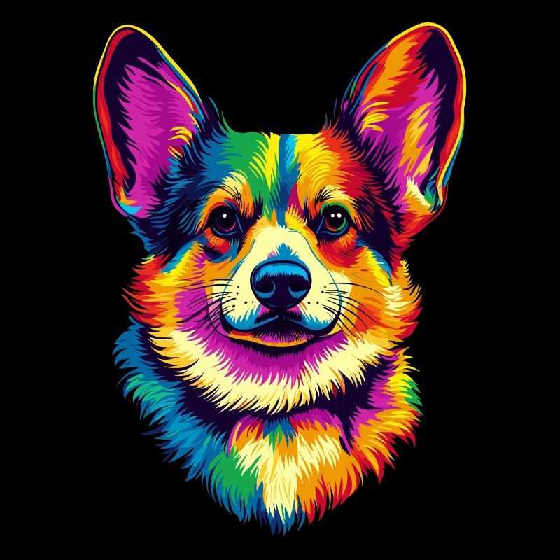 Corgi Bunt Regenbogen Welsh Corgi Cardigan Corgis