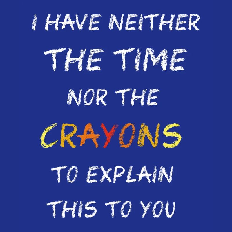 Pas les crayons de couleur