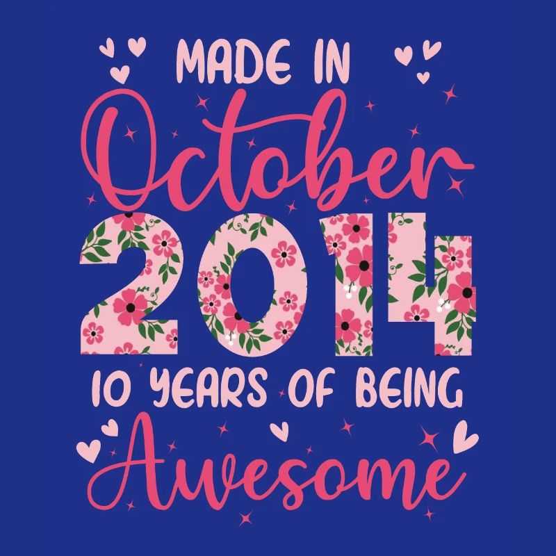Octobre 2014 Anniversaire 10 Ans Pour filles
