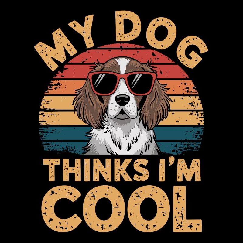 Épagneul Breton Mon chien pense que je suis cool