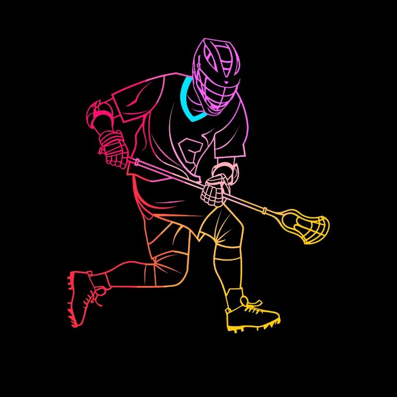 Dessin d’un joueur de crosse