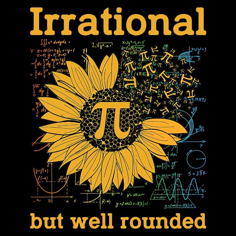 Irrational But Well Rounded Sunflower Pi Day Math