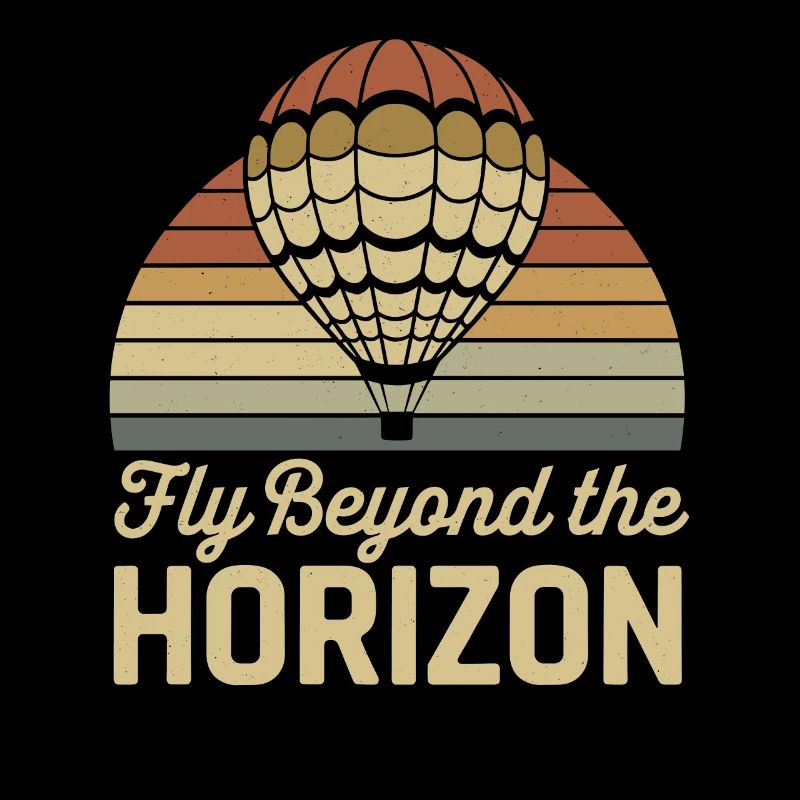 Fliege Jenseits des Horizonts Heißluftballon