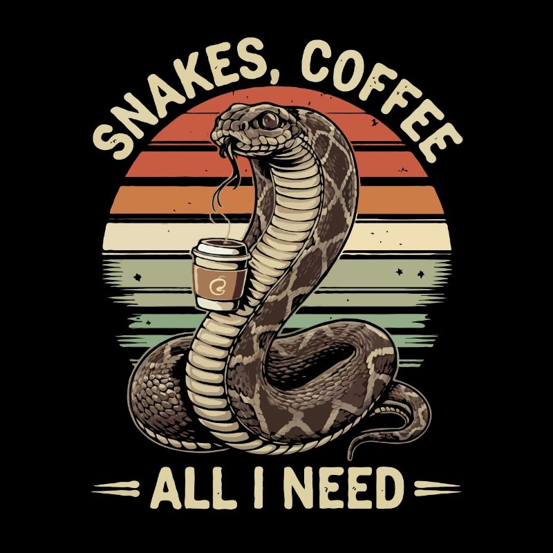 Drôle Snake Art Serpent Café Reptiles