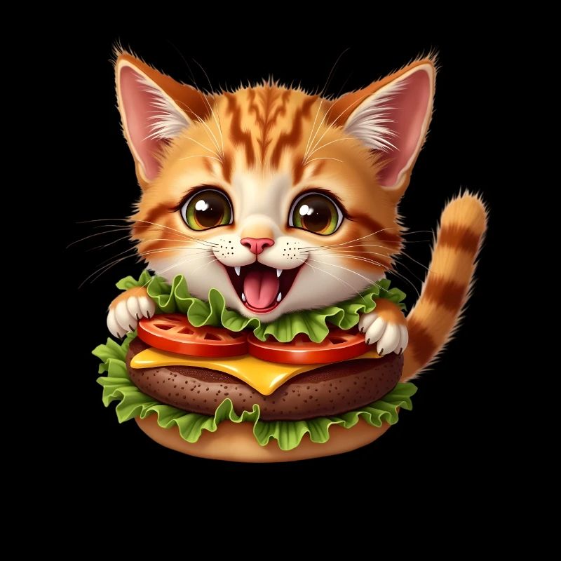 Chat Restauration rapide Burger Chats Hamburger Amoureux des chats