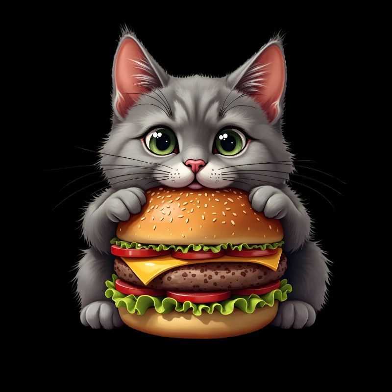Chat Restauration rapide Burger Chats Hamburger Amoureux des chats