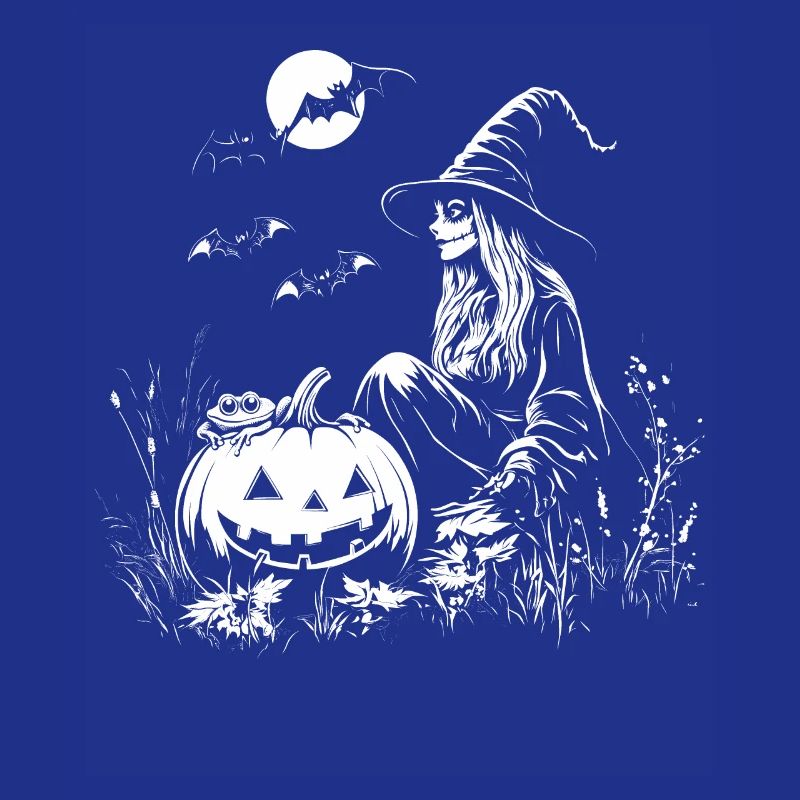 Gothic Witch Pumpkin Frog Halloween Gift