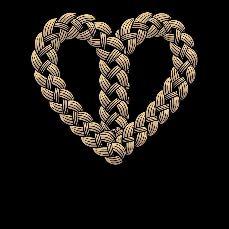 Cable Knit Heart Shape Heart