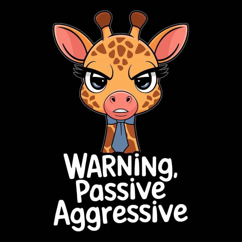 Vorsicht Passiv Aggressive Giraffe mit Krawatte