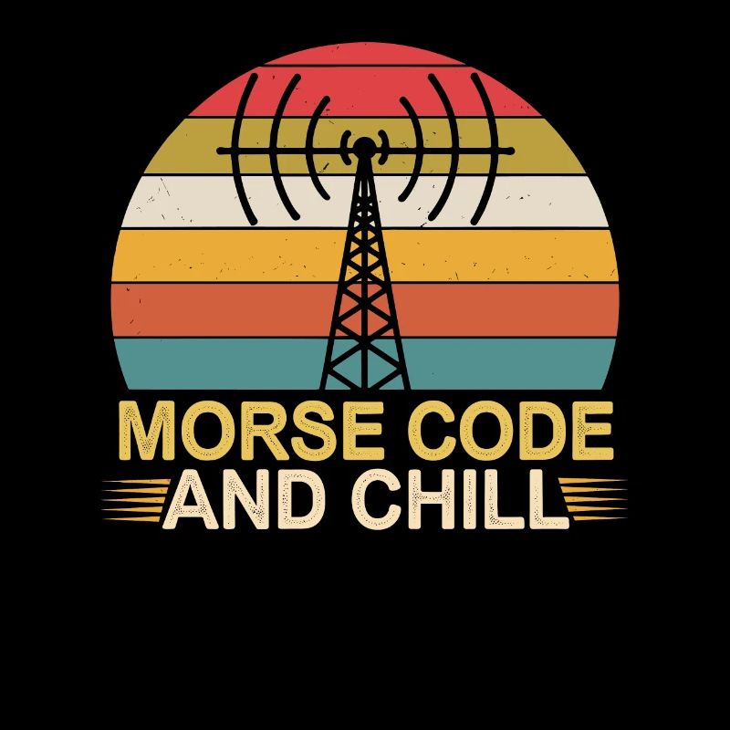 Amateur Radio Operator Morse Code And Chill Vintage