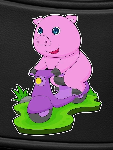 Schwein Motorroller