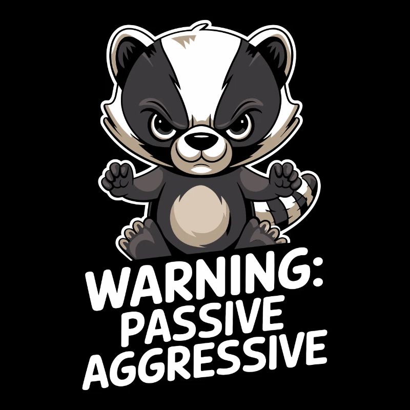 Warning: Passive Aggressive Badger Cartoon