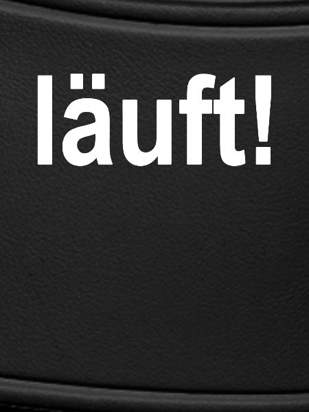 Läuft! Textdesign Kontrast
