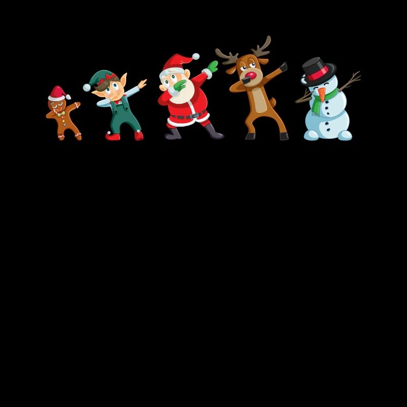 Christmas Dabbing Dab Santa Gingerbread Elf Moose