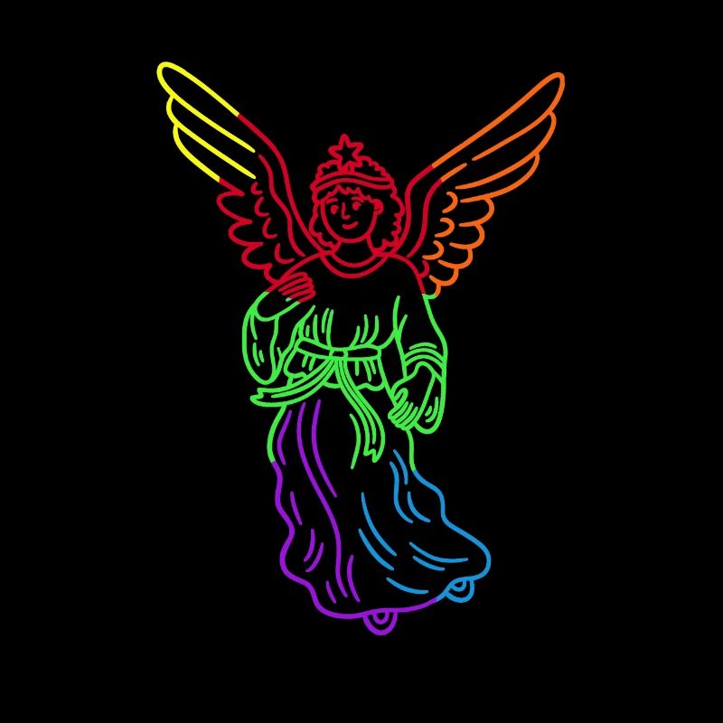 LGBT Rainbow Angel Noël Drapeau arc-en-ciel