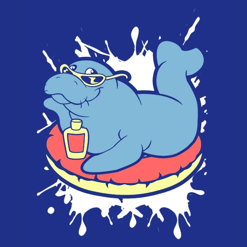 Funny Manatee Does Sunbath