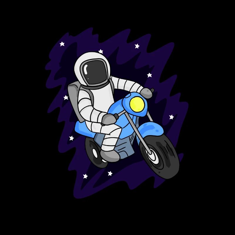 Astronaut Motorcycle Space