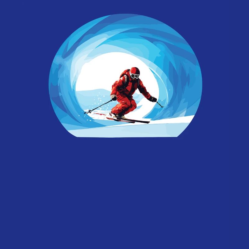 Aventure de ski dans la neige