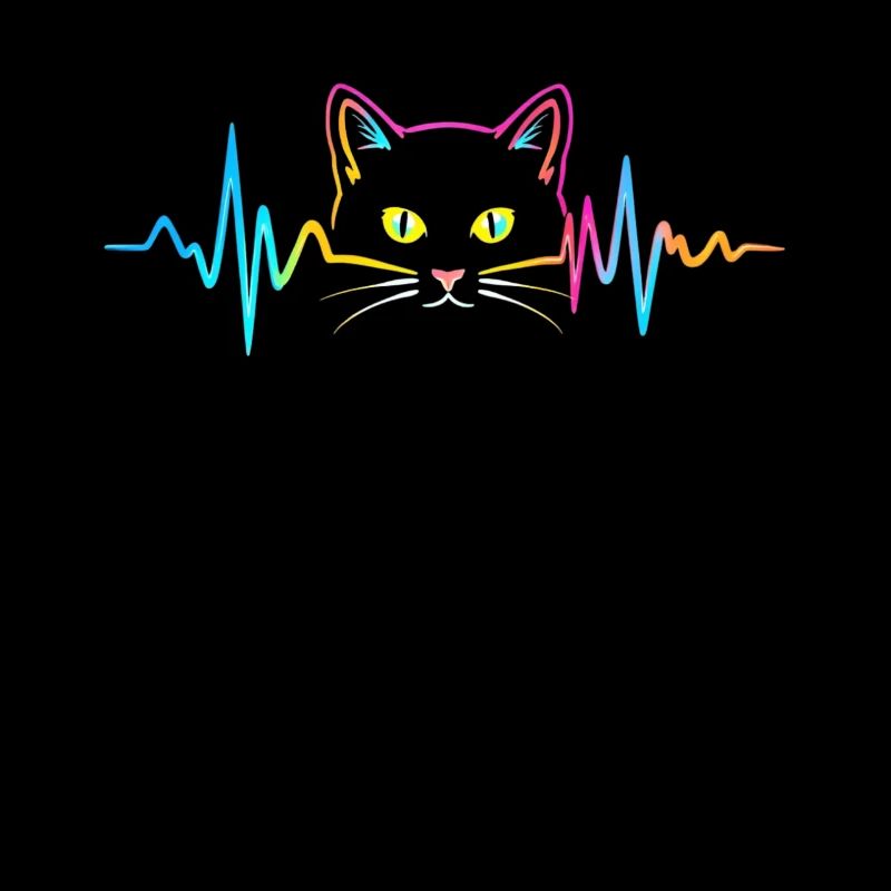Chats Chat Propriétaire Mignon Animal Heartbeat ECG