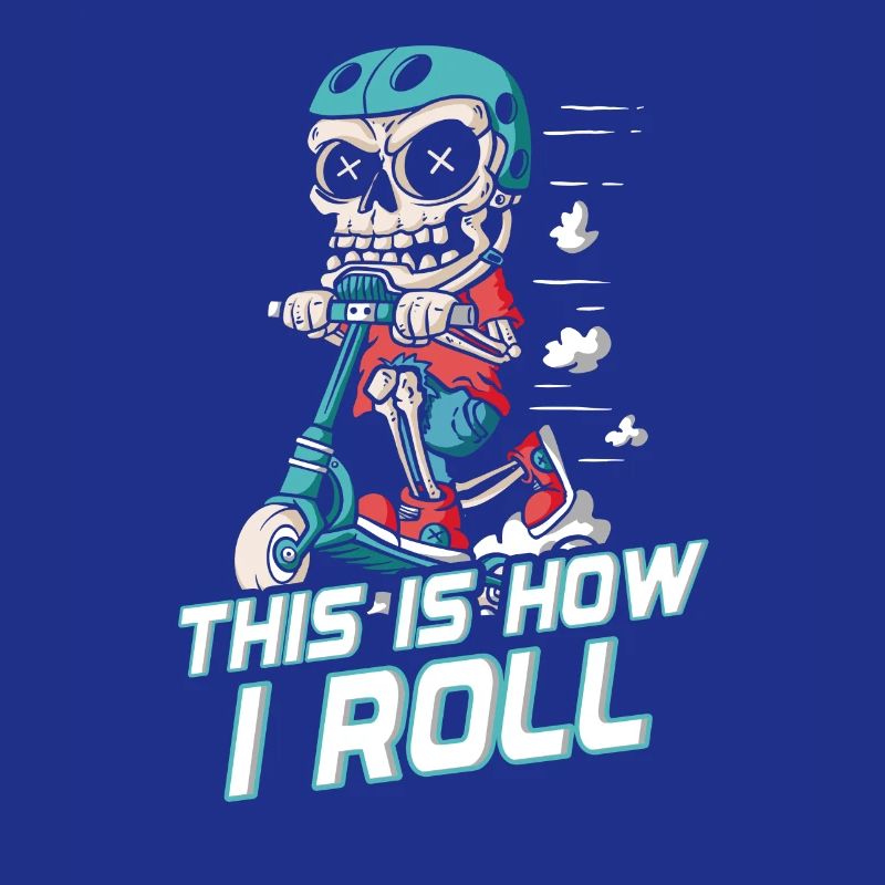 How I Roll: Skater Skeleton on Scooter