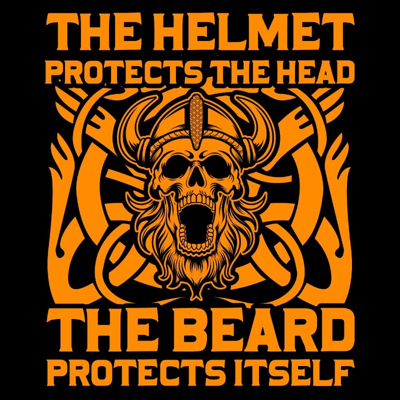 Der Helm schützt den Kopf, der Bart schützt ihn