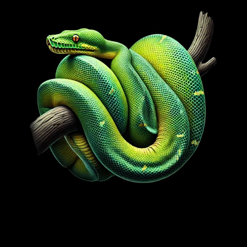 Green Tree Python Snakes Lover Terrarium