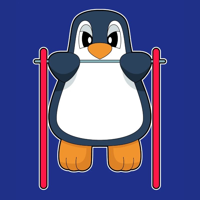 Penguin Bodybuilder Pull-ups Bodybuilding