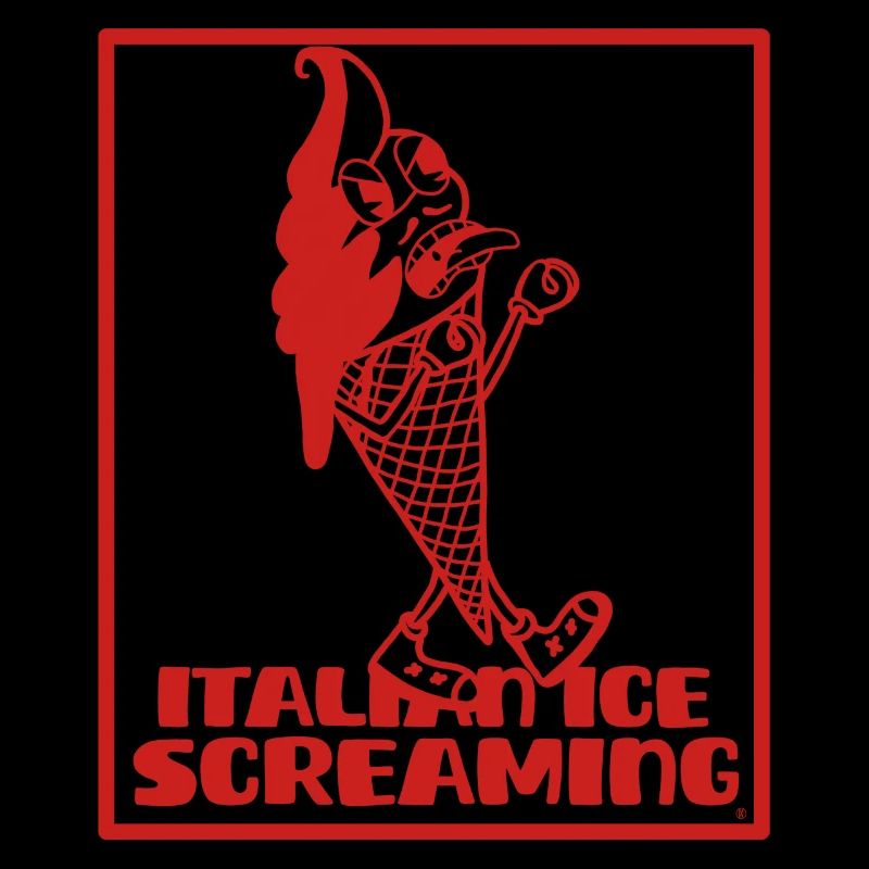 Schreiendes italienisches Eiscreme-Maskottchen