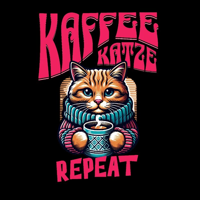 Coffee Cat Repeat pour les chats et les amateurs de café