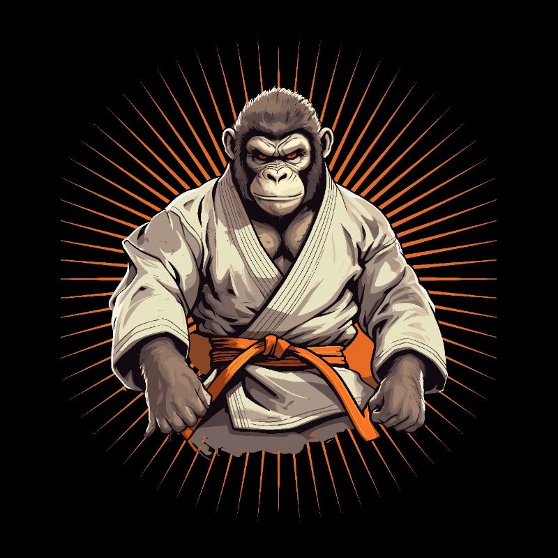 Karate Judo Affe Schimpanse Kampfsport
