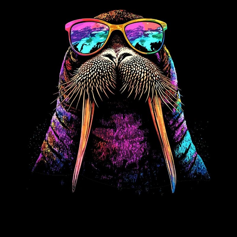 Walrus, tusks, seal, wild Pacific walruses