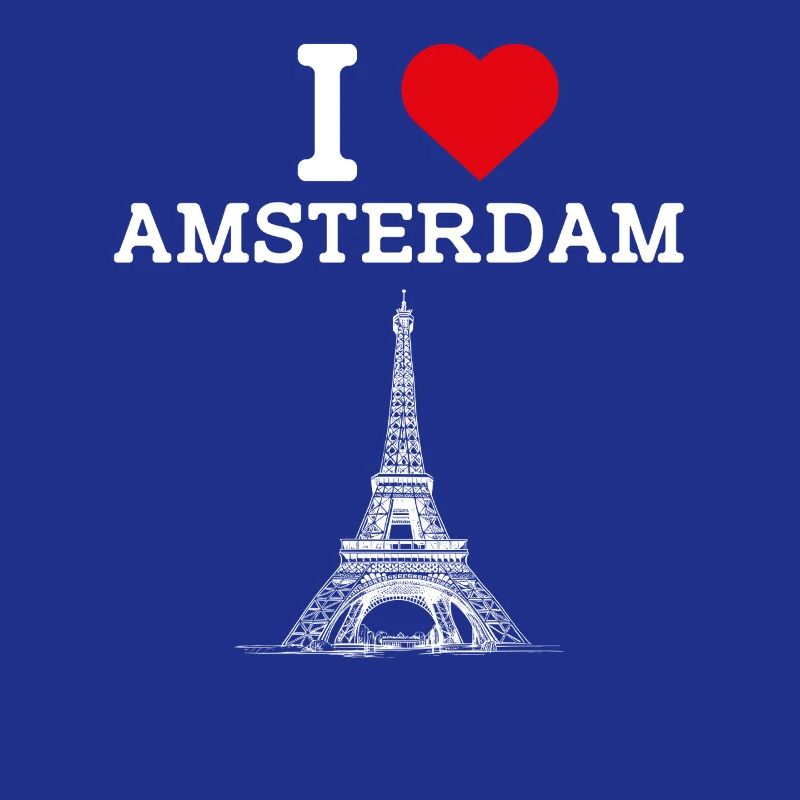 J’aime Amsterdam Pays-Bas Drapeau de la Tour Eiffel