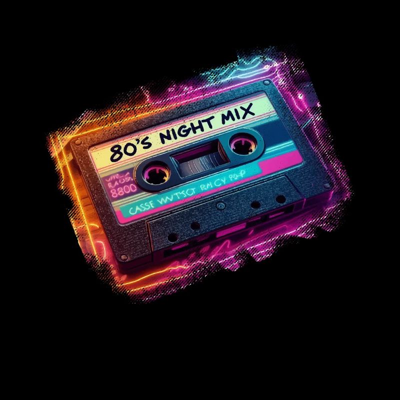 80's Night Mix rétro cassette musique mixtape disco