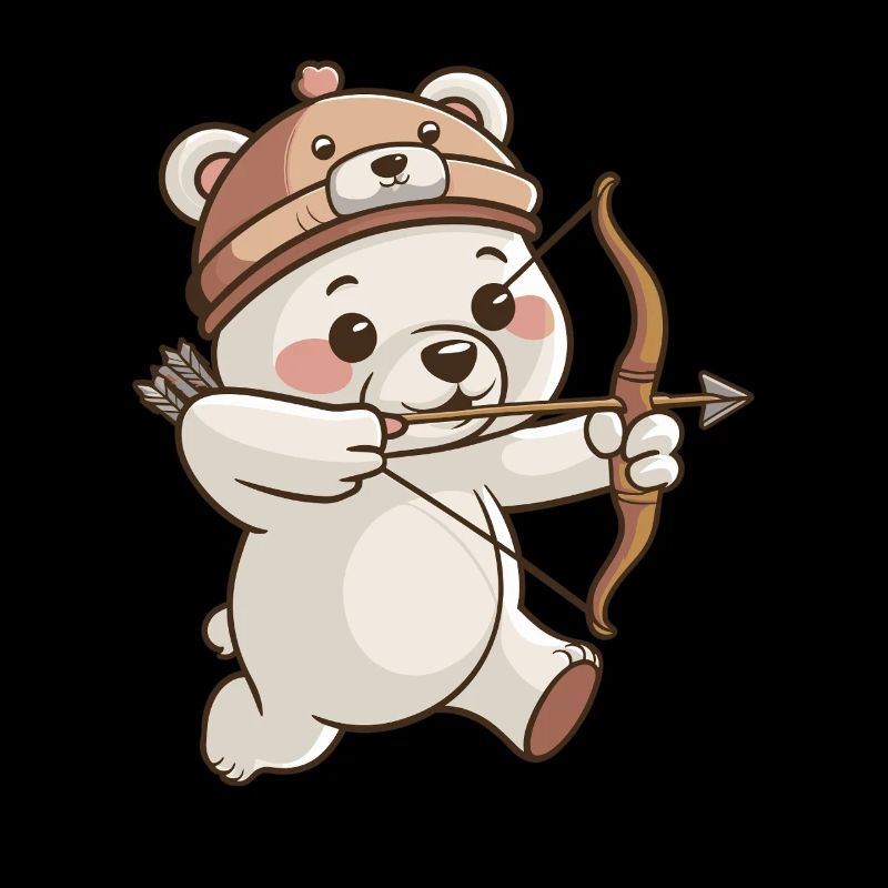 Ours mignon avec arc et flèche
