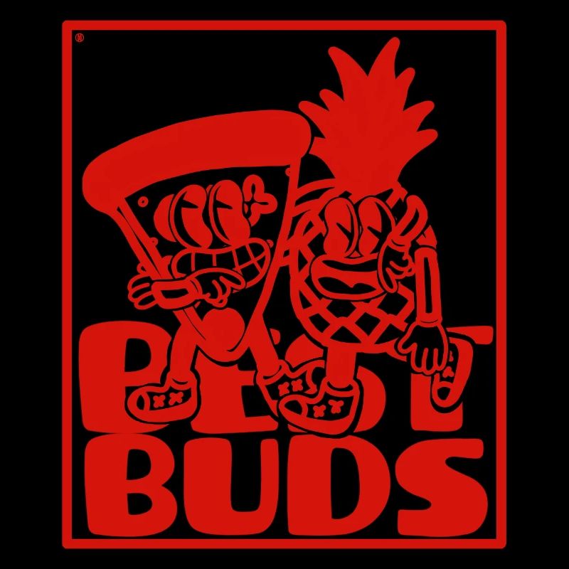 Retro Maskottchen Ananas Pizza