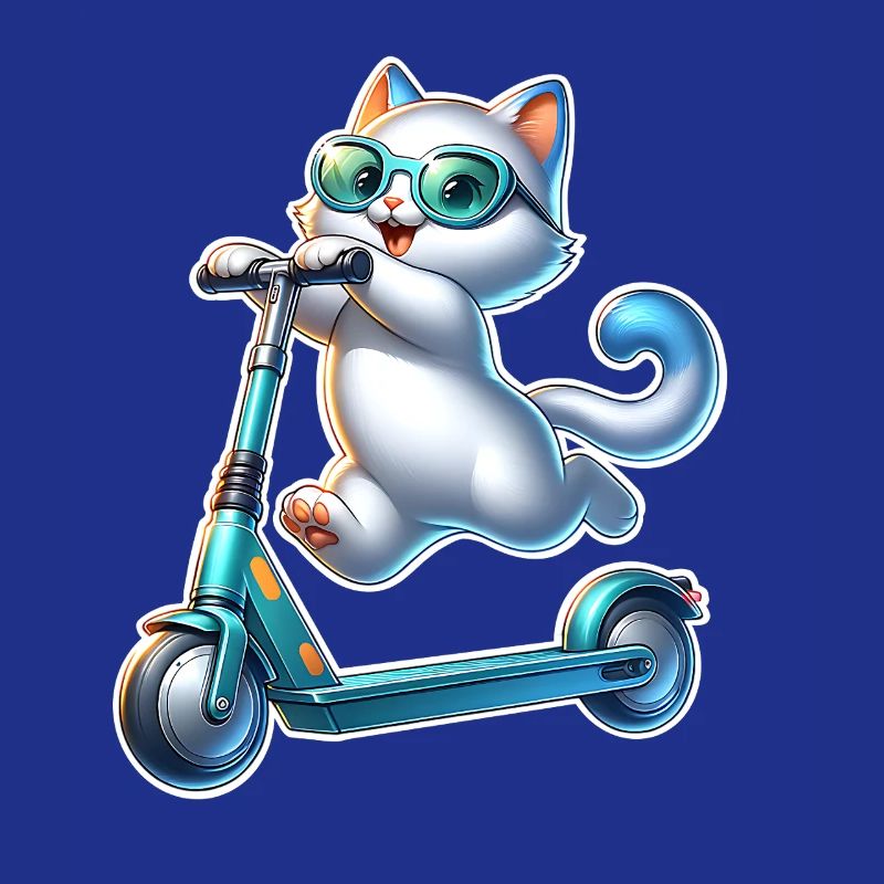 E-Scooter E-Roller Katze Scooter