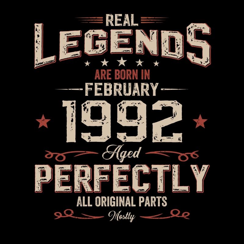 33rd Birthday Gift Husband Original February 1992